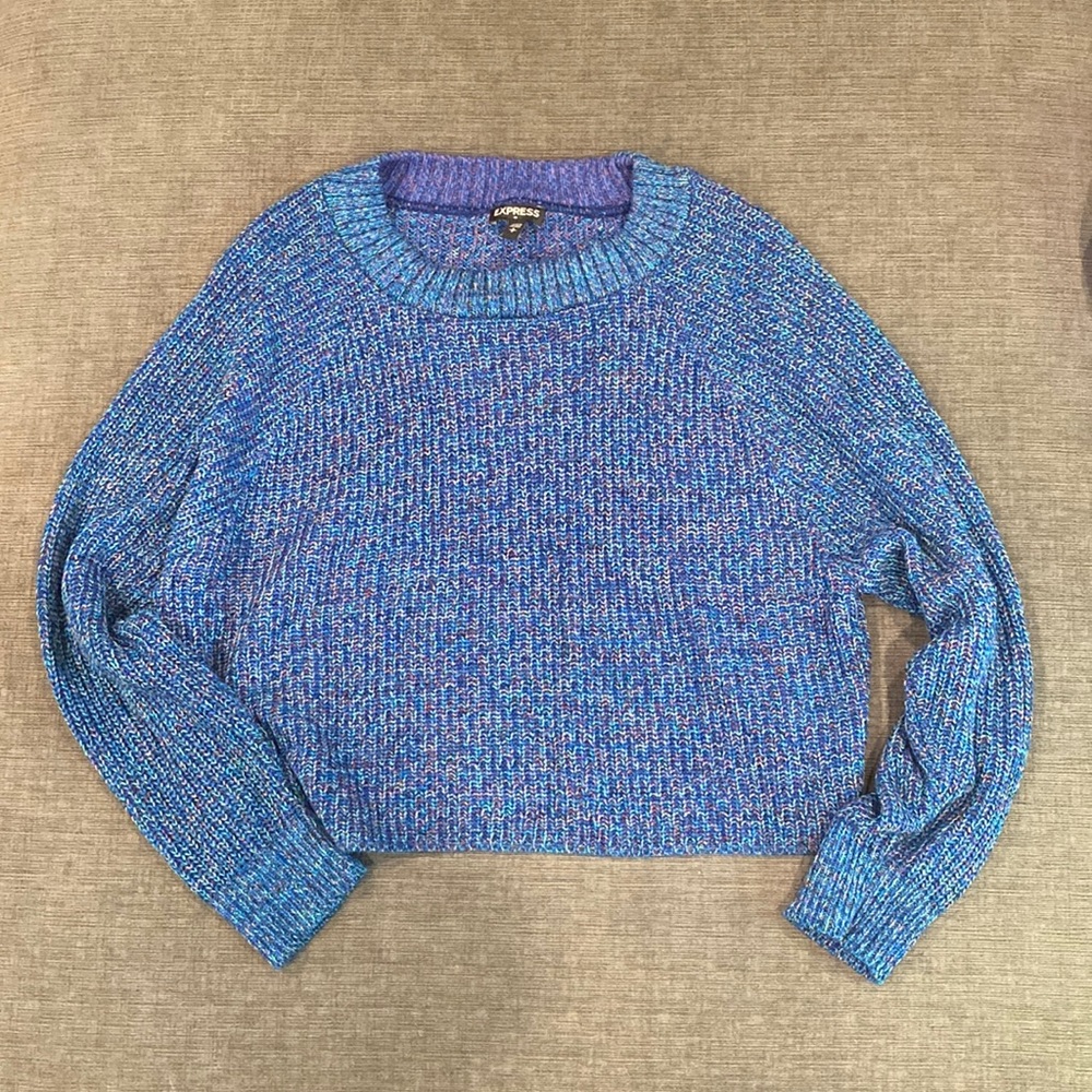 Express slightly cropped knit sweater
